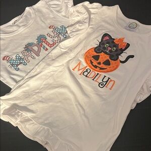 ISO MADILYN  for Girls “Madilyn” Monogrammed Holiday Shirts/ Size 10